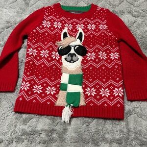 365 Degrees Red and White Festive Sweater